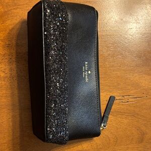 Kate Spade Black Sparkle Pouch